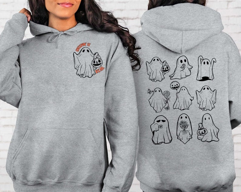 Halloween Ghost Hoodie, Halloween Hoodie Sweatshirt, Cute Spooky Shirt, Funny Ghost Sweatshirt Hoodie, Halloween Gifts Spooky Season Sweater