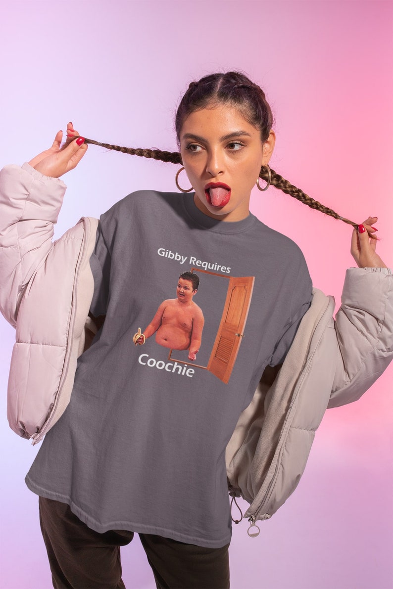 Gibby Requires Coochie Meme T-shirt, Funny Unisex Meme Tee, Viral TV Show Meme Shirt, Hilarious Gibby Meme Gift