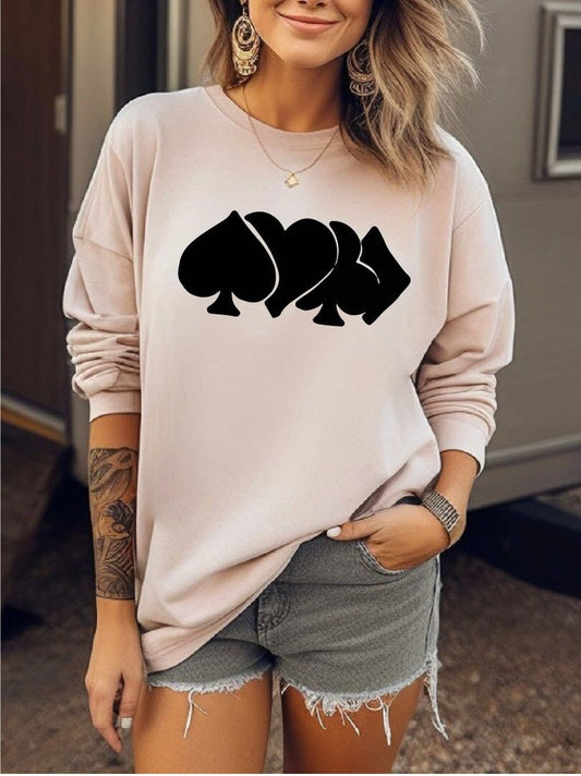 Card Sweatshirt, Deck Of Cards Gift, Casino Gambler Sweatshirts, Poker Cards Tee,