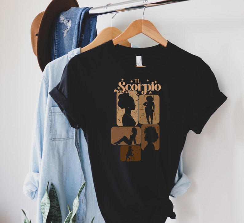 Scorpio Black Woman T-Shirt, Scorpio Zodiac Sign Black Queen T-Shirt, Scorpio African American Girl Gift, Black History Month
