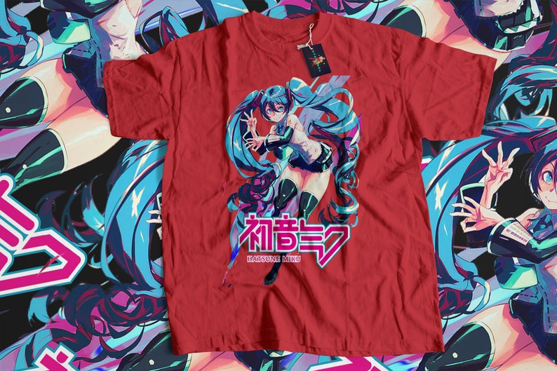 Hatsune Miku T-Shirt Anime Girl, harajuku style, japanese streetwear, japanese style tee, Kawaii Project Diva Vocaloid Shirt