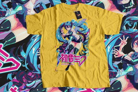 Hatsune Miku T-Shirt Anime Girl, harajuku style, japanese streetwear, japanese style tee, Kawaii Project Diva Vocaloid Shirt