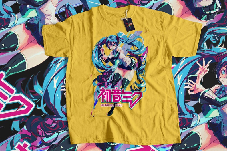 Hatsune Miku T-Shirt Anime Girl, harajuku style, japanese streetwear, japanese style tee, Kawaii Project Diva Vocaloid Shirt