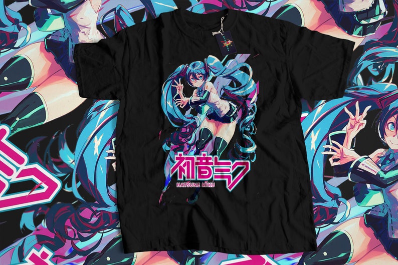 Hatsune Miku T-Shirt Anime Girl, harajuku style, japanese streetwear, japanese style tee, Kawaii Project Diva Vocaloid Shirt
