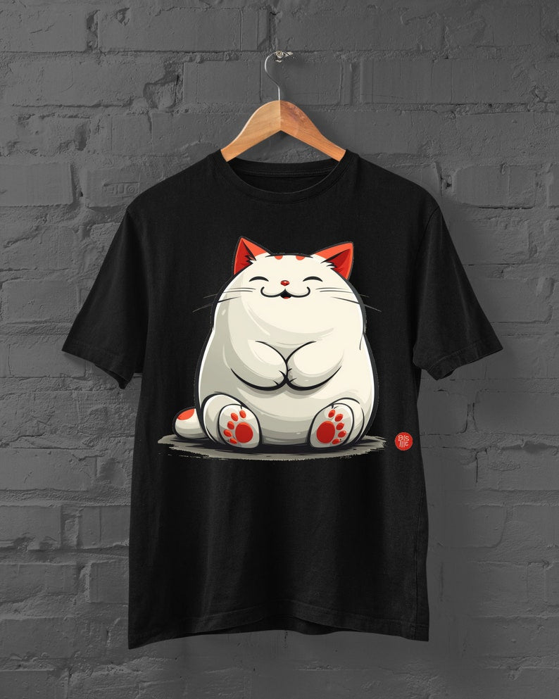Cute Cat T-Shirt | Japanese Tshirt | Japanese Streetwear | Cute Cat Tshirt | Japan Cat Tshirt | Japanese Cat Shirt | Y2K Top | Kawaii Shirt
