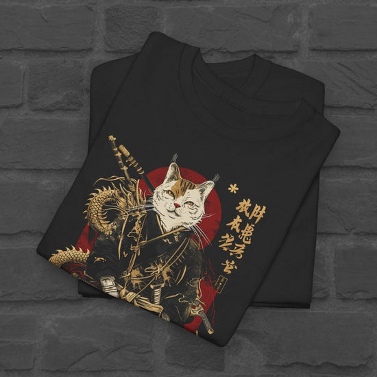 Samurai Cat T-Shirt | Japanese Cat Tshirt | Cat With Kimono Shirt | Anime Tshirt | Cute Cat Tshirt | Kitten Shirt | Harajuku | Y2K Top