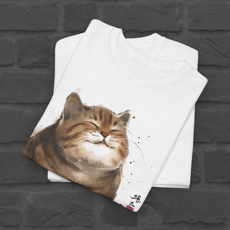 Cute Cat T-Shirt | Japanese Tshirt | Japanese Streetwear | Cute Cat Tshirt | Japan Cat Tshirt | Japanese Cat Shirt