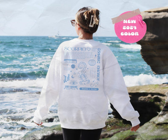 Scorpio Sweatshirt, Astrology Y2K Sweatshirt, Celestial Sweatshirt, Birthday Gift for Scorpio, Scorpio Zodiac Sweatshirt, Astrology Shirt