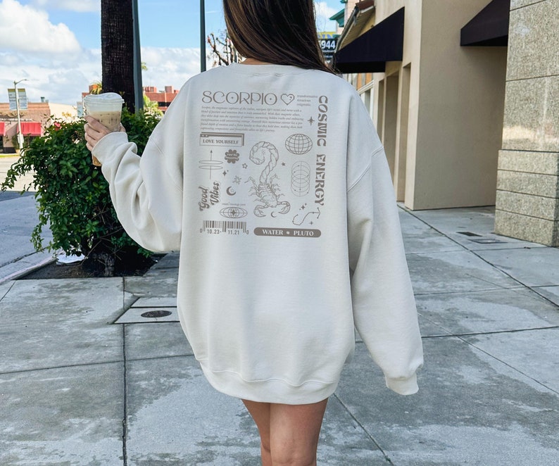 Scorpio Sweatshirt, Astrology Y2K Sweatshirt, Celestial Sweatshirt, Birthday Gift for Scorpio, Scorpio Zodiac Sweatshirt, Astrology Shirt