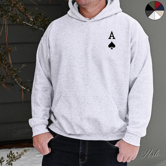 Ace of Spades Unisex Hoodie, Playing Card Hoodie, Poker Lover Hoodie, Card Game Hoodie, Symbol Hoody