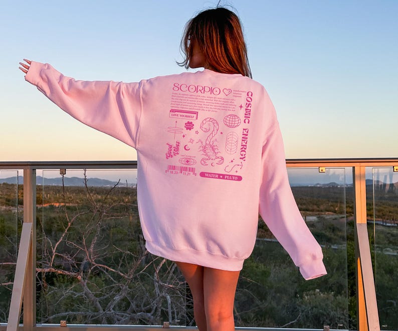 Scorpio Sweatshirt, Astrology Y2K Sweatshirt, Celestial Sweatshirt, Birthday Gift for Scorpio, Scorpio Zodiac Sweatshirt, Astrology Shirt