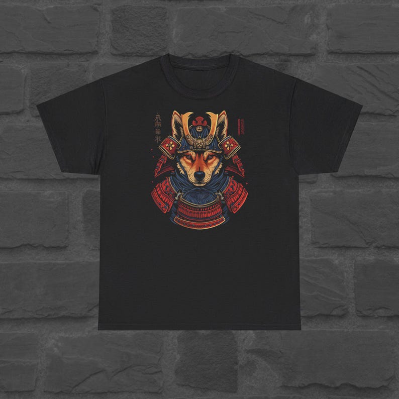 Samurai Dog T-Shirt | Japanese Dog Tshirt | Dog With Kimono Shirt | Anime Tshirt | Cute Dog Tshirt | Japanese Animal Shirt |Harajuku|Y2K Top