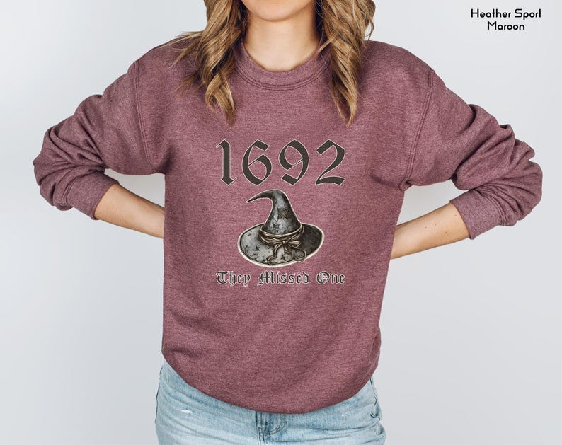 1692 They Missed One Sweatshirt, Salem Witch Sweatshirt, Halloween Shirt, Halloween Costume, Gift For Halloween, Spooky Season Sweater