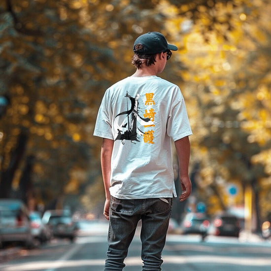 Anime Shinigami Unisex Crewneck Tee Japanese Manga Men Graphic Shirt Epic Soul Reaper Hype Top Otaku Illustration Shirt Inspired Stylish Top