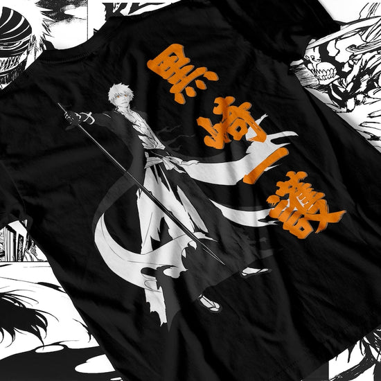 Anime Shinigami Unisex Crewneck Tee Japanese Manga Men Graphic Shirt Epic Soul Reaper Hype Top Otaku Illustration Shirt Inspired Stylish Top