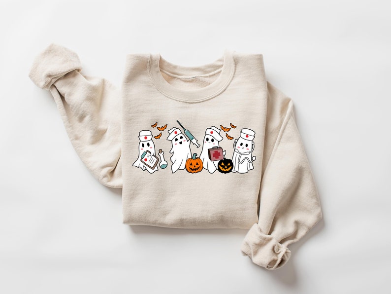 Halloween Nurse Sweatshirt, Nurse Shirt, Halloween Nursing Sweatshirt, Cute Nurse Sweatshirt, Nursing Student Hoodie, Er Nurse T-Shirt