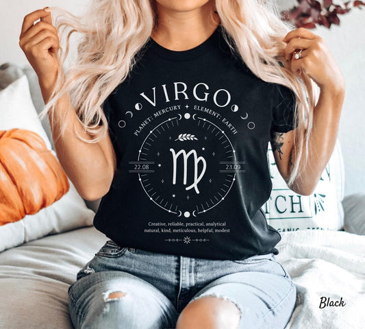 Virgo Shirt, Zodiac Virgo Facts Tee, Birthday Present, Unisex