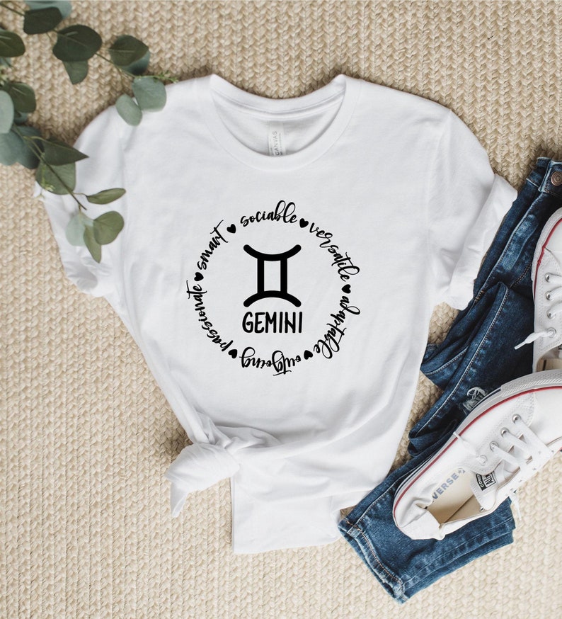 Gemini T Shirt, Gemini Zodiac, Gemini Gifts, Astrology, Zodiac Gifts, Zodiac Gemini, Gifts for Gemini, Birthday, Gemini Girl, Gemini Sign