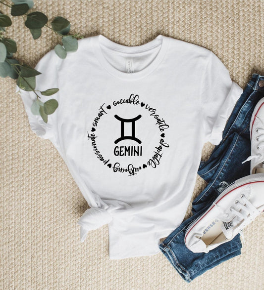 Gemini T Shirt, Gemini Zodiac, Gemini Gifts, Astrology, Zodiac Gifts, Zodiac Gemini, Gifts for Gemini, Birthday, Gemini Girl, Gemini Sign