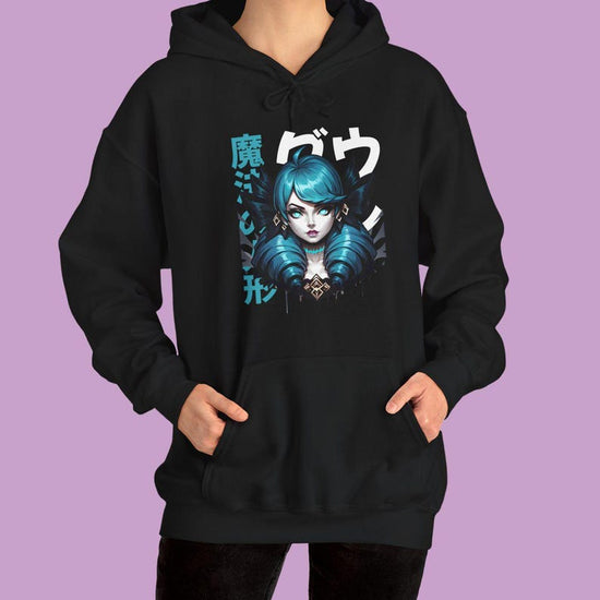 Japanese Style Gwen League of Legends Hooded Sweatshirt - Gamer Gift Top Laner Gaming Hoodie Japanese Aesthetic League of Legends Sweatshirt