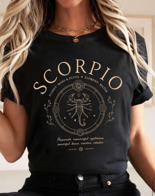 Scorpio Shirt, Zodiac Sign Astrology T-shirt, November Birthday Gift, Unisex
