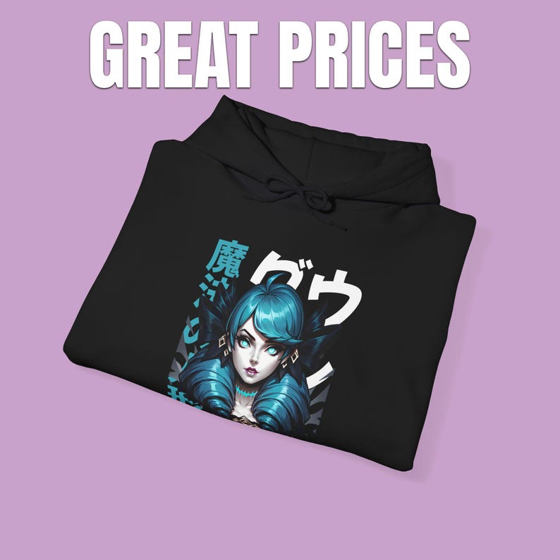 Japanese Style Gwen League of Legends Hooded Sweatshirt - Gamer Gift Top Laner Gaming Hoodie Japanese Aesthetic League of Legends Sweatshirt