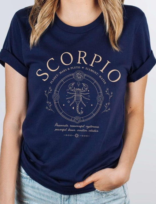 Scorpio Shirt, Zodiac Sign Astrology T-shirt, November Birthday Gift, Unisex