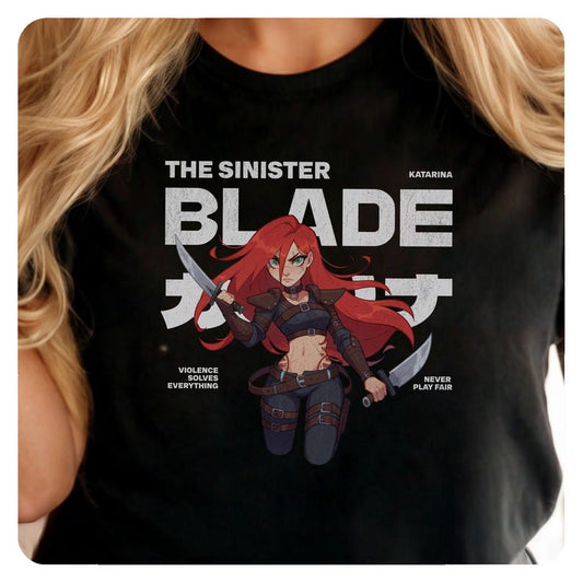 League of Legends Shirt Katarina, LoL Gamer Gift, Softstyle Tee, Japanese Style Video Game Fan Shirt, Unisex Top Main LoL Gift
