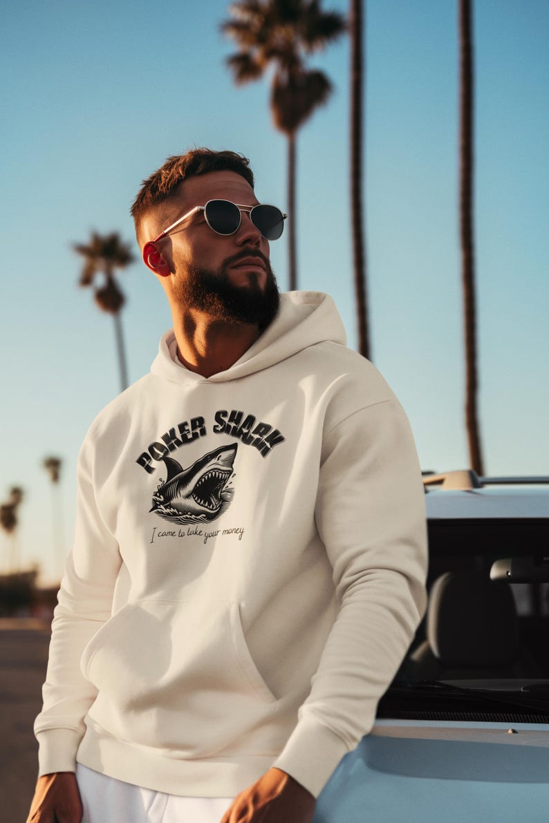 Poker Hoodie, Casino Style Unisex Sweatshirt - Card Game Gift, Gambling Clothing, Game Night Apparel, Las Vegas Pullover, Poker Player Gift