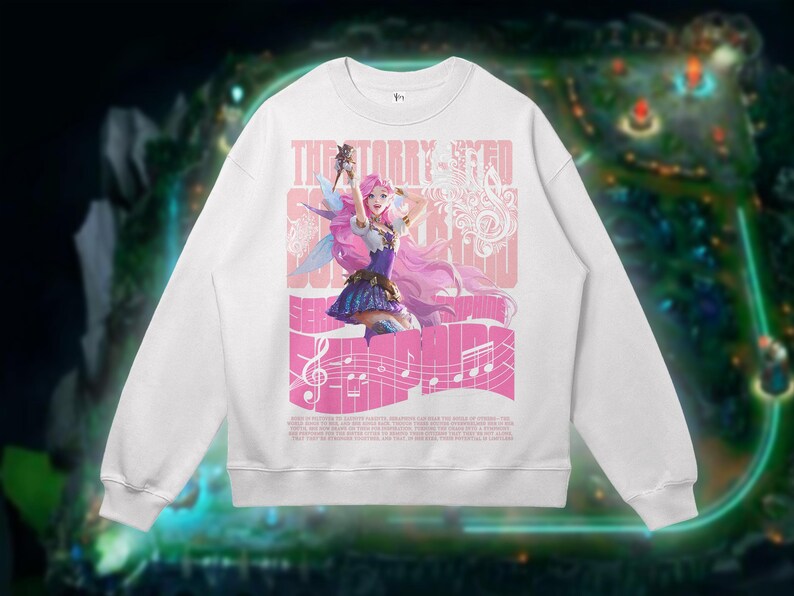 Seraphine League of Legends Sweatshirt. Soft Shirt for Gaming Lovers. Gift for League Lovers. LoL Sweatshirt for You.
