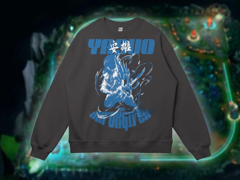Yasuo League of Legends Sweatshirt. The Unforgiven Shirt for Him. Soft Shirt for Gaming Lovers. Gift for Gamer.