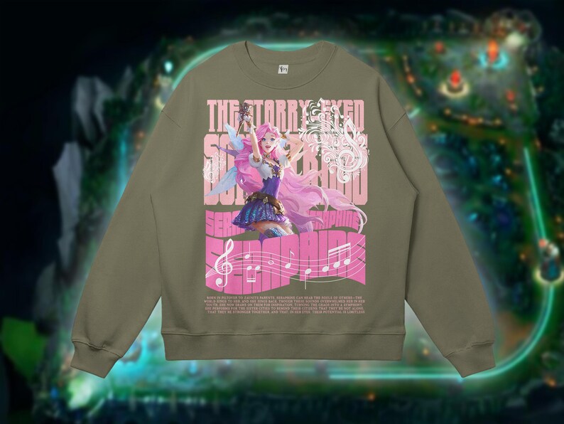 Seraphine League of Legends Sweatshirt. Soft Shirt for Gaming Lovers. Gift for League Lovers. LoL Sweatshirt for You.