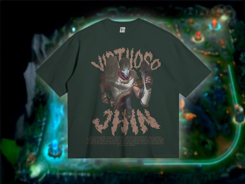 Jhin League Of Legends Tshirt. Teenager Shirt Gift. Comfy Lol Tee for Gamers. Gifts for Him. Golden Demon Lol Tees.