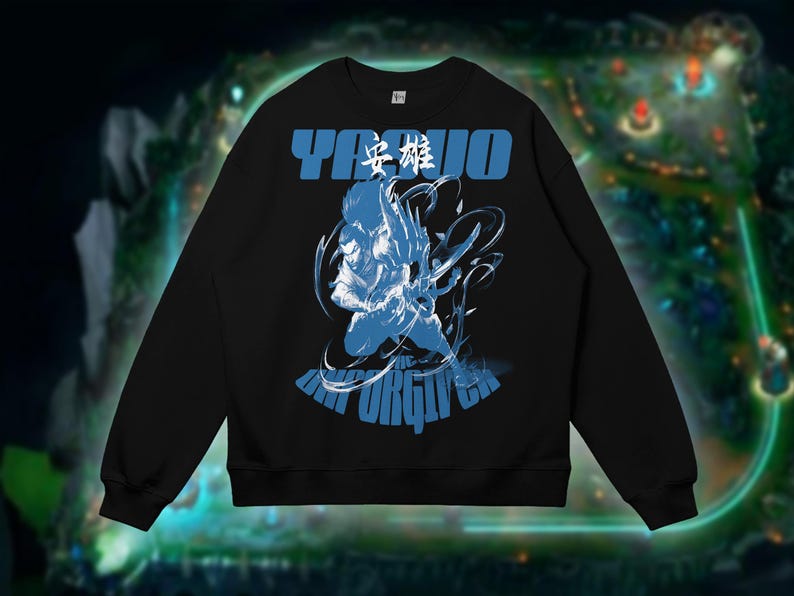 Yasuo League of Legends Sweatshirt. The Unforgiven Shirt for Him. Soft Shirt for Gaming Lovers. Gift for Gamer.