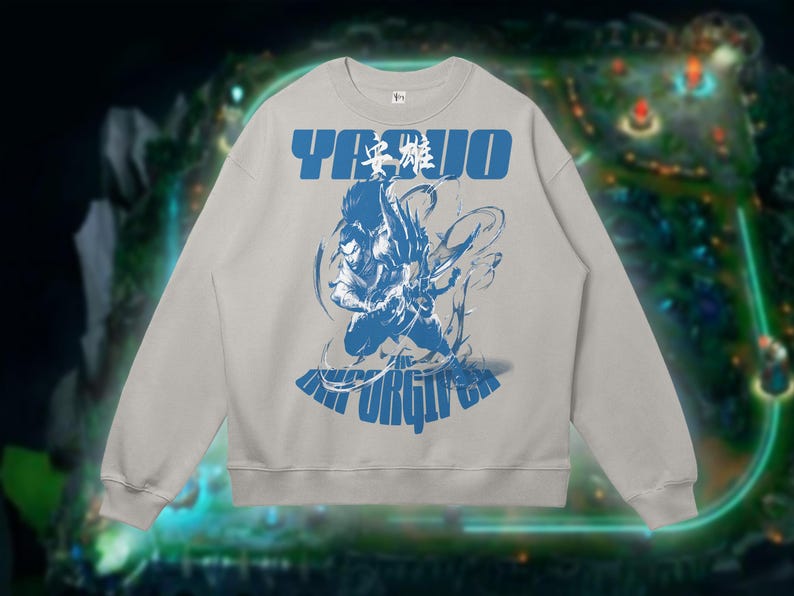 Yasuo League of Legends Sweatshirt. The Unforgiven Shirt for Him. Soft Shirt for Gaming Lovers. Gift for Gamer.