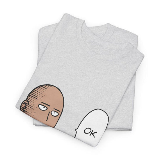 Saitama T-shirt, Casual Saitama Tee - Unisex Heavy Cotton Shirt, One Punch Man Anime Gift, Saitama Meme T-Shirt, Humor Apparel, Manga Lover