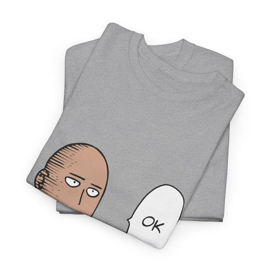 Saitama T-shirt, Casual Saitama Tee - Unisex Heavy Cotton Shirt, One Punch Man Anime Gift, Saitama Meme T-Shirt, Humor Apparel, Manga Lover