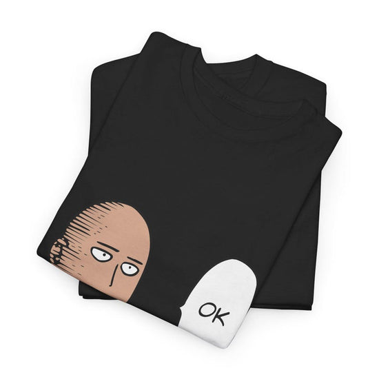 Saitama T-shirt, Casual Saitama Tee - Unisex Heavy Cotton Shirt, One Punch Man Anime Gift, Saitama Meme T-Shirt, Humor Apparel, Manga Lover