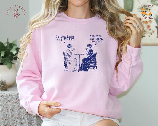 Retro Style Women's Poker Tee | Funny Cussing Shirt | Go Fish Quote | Gift For Friend | Gift For Her | Adult Humor Shirt