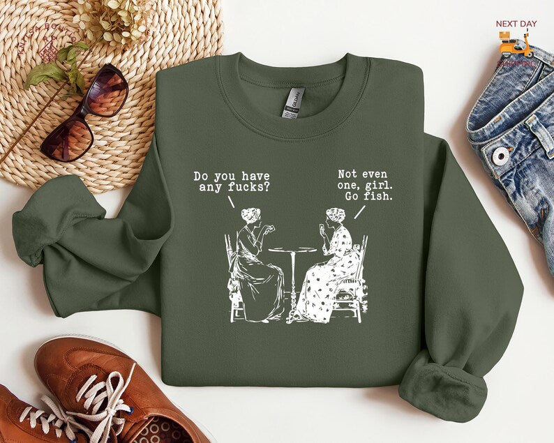 Retro Style Women's Poker Tee | Funny Cussing Shirt | Go Fish Quote | Gift For Friend | Gift For Her | Adult Humor Shirt