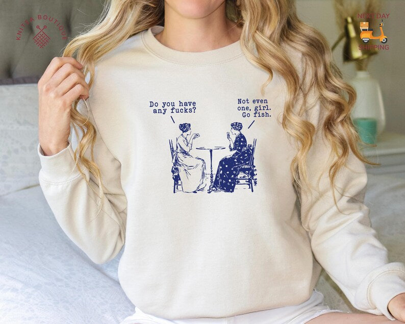 Retro Style Women's Poker Tee | Funny Cussing Shirt | Go Fish Quote | Gift For Friend | Gift For Her | Adult Humor Shirt