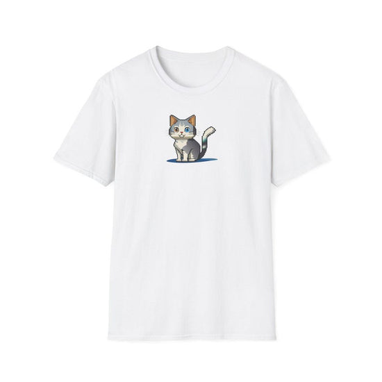 Anime Pixel Cat T-Shirt | Cute Kawaii Kitty Graphic Tee|Adorable Cartoon Feline Shirt|Japanese Anime Cat Art Tee|Whimsical Pet Lover T-Shirt