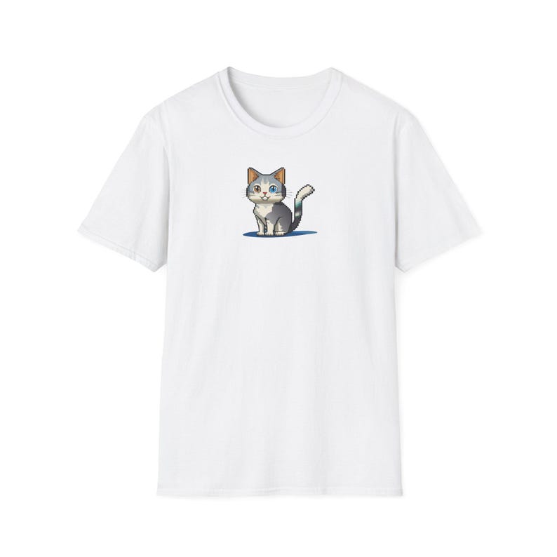 Anime Pixel Cat T-Shirt | Cute Kawaii Kitty Graphic Tee|Adorable Cartoon Feline Shirt|Japanese Anime Cat Art Tee|Whimsical Pet Lover T-Shirt