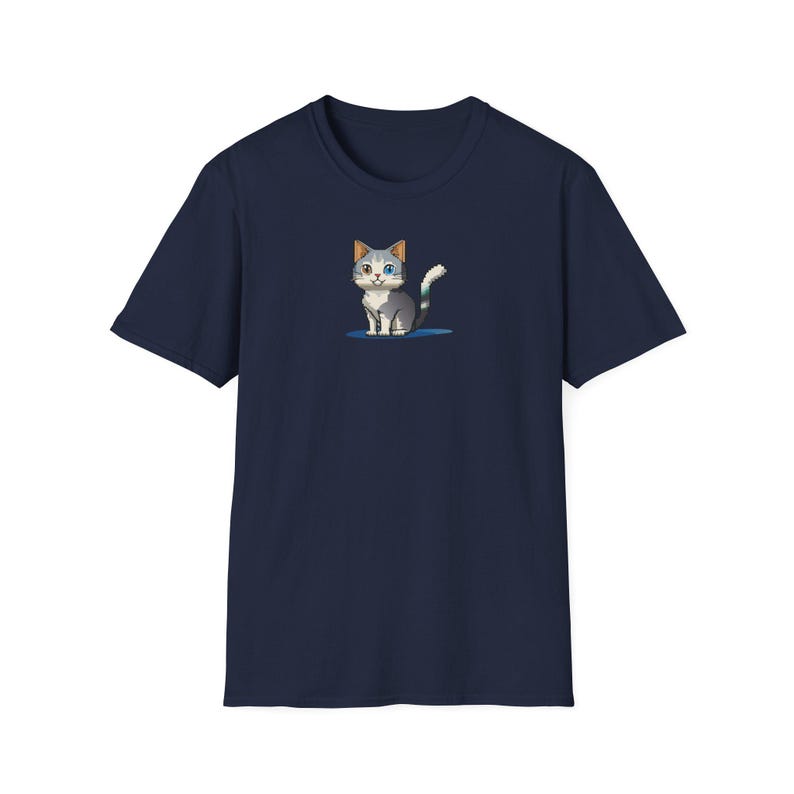Anime Pixel Cat T-Shirt | Cute Kawaii Kitty Graphic Tee|Adorable Cartoon Feline Shirt|Japanese Anime Cat Art Tee|Whimsical Pet Lover T-Shirt