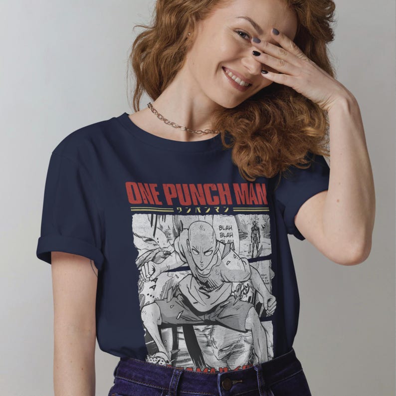 Saitama Manga Panel T-shirt, Manga Panel Shirt, Japanese Anime Unisex T-shirt