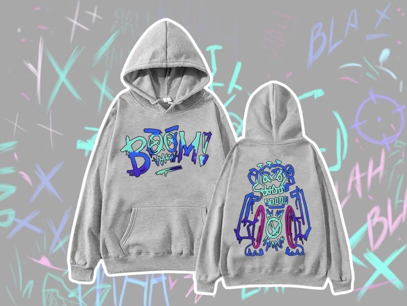 Arcane Jinx Hoodie, League of Legends Anime Merch, Graphic Manga Sweatshirt, Anime Fans Gift