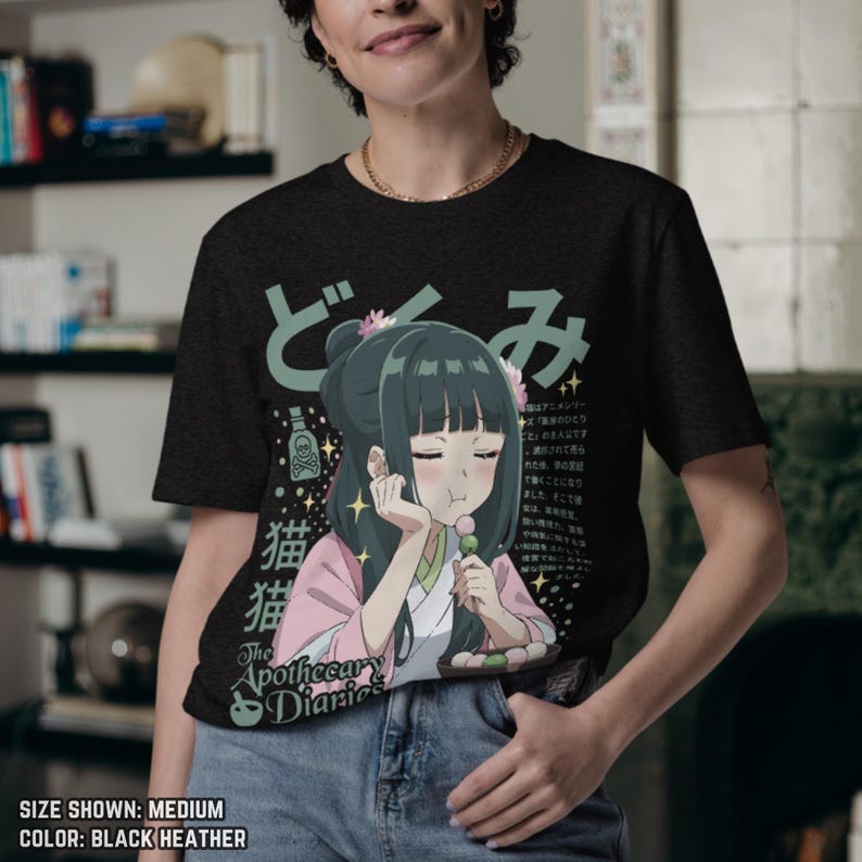 Cute Japanese Anime Shirt | Apothecary Tshirt | Romance Anime Tshirt | Bella+Canvas Soft Unisex T-shirt