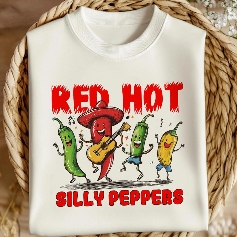 Red Hot Silly Peppers, Funny Chili Pepper T-Shirt, Funny Meme T-Shirt