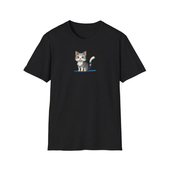 Anime Pixel Cat T-Shirt | Cute Kawaii Kitty Graphic Tee|Adorable Cartoon Feline Shirt|Japanese Anime Cat Art Tee|Whimsical Pet Lover T-Shirt