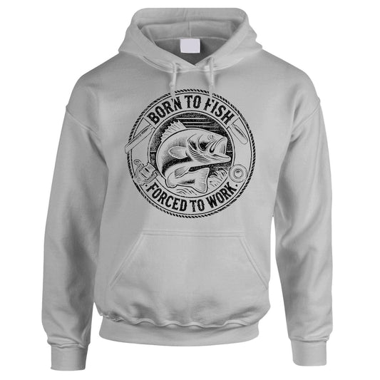 Fishing gifts for men - Father’s Day present born to fish Angler Shirt funny slogan hoodie for him - mens fisherman Angling clothing